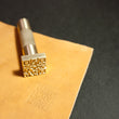 Custom Leather Stamp with Hammering Handle for leather embossing