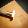 Custom Leather Stamp with Hammering Handle for leather embossing
