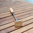 Branding Iron with Wooden Handle for leather branding and leather stamping