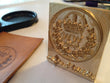 Custom Leather Stamp with Heat Embosser for heat embossing and leather stamping