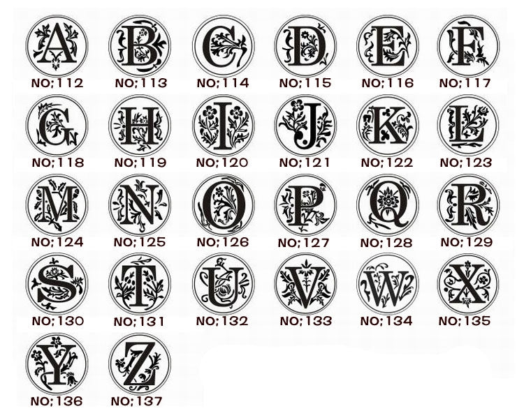 Sealing Wax Stamp, A to Z Alphabet Wax Seal Stamp, Custom Wax WWS01