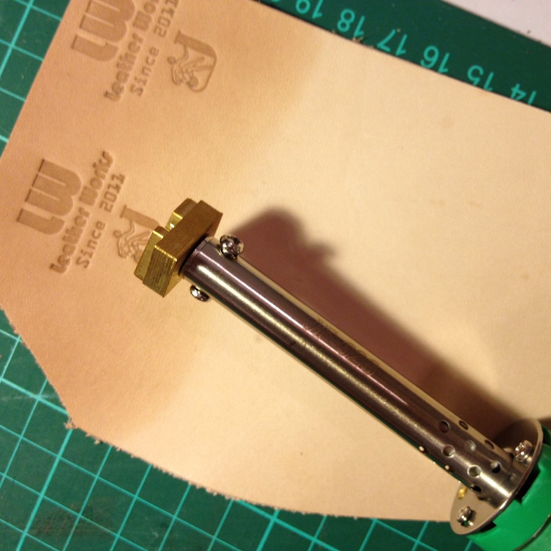 Custom Leather Stamp with Heat Embosser for leather